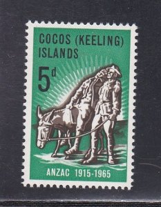 Cocos Islands # 7, ANZAC, Mint NH, 1/2 Cat.