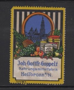 German Advertising Stamp- J.G. Goppelt Food Factory, Heilbronn, Series VIII #3