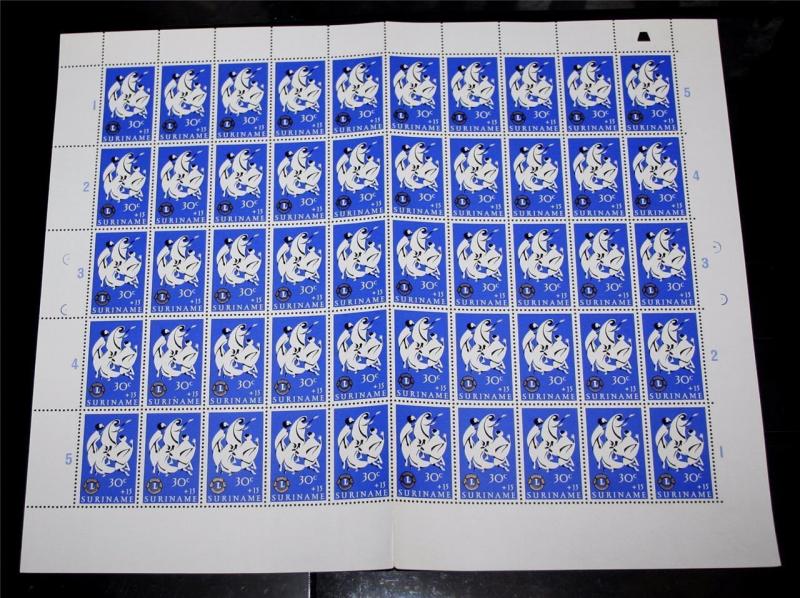 Suriname 1966 MNH Large Lot Blocks M/S Welfare Charity Migration 750+Stamps#C896