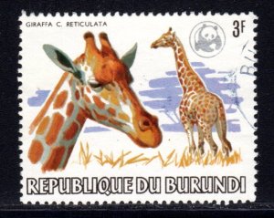 Burundi 1983 Sc#590a. GIRAFFES WWF Single value Fine Used