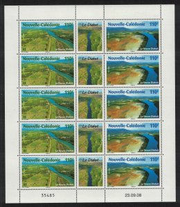 New Caledonia Fields River Bridge Delta Nature Sheetlet of 10v 2008 MNH