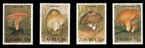 Zambia 1984 - African Mushrooms - Set of 4v - Scott 315-18 - MNH