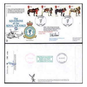 RAFFDC48 The Squadrons of the RAF The Queens Horses Signed by M.A. Williams