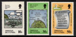 TRISTAN DA CUNHA 1985 Loss of Island Lifeboat; Scott 381-83, SG 399-401; MNH