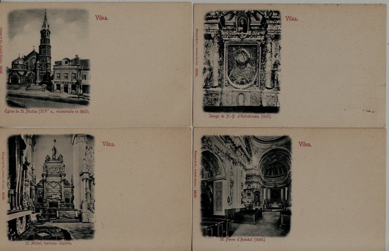 Lithuania 4 viewcards Wilna pre-1940 (2)