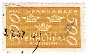 (I.B) Sweden Revenue : Post Office Savings Bank 500Kr