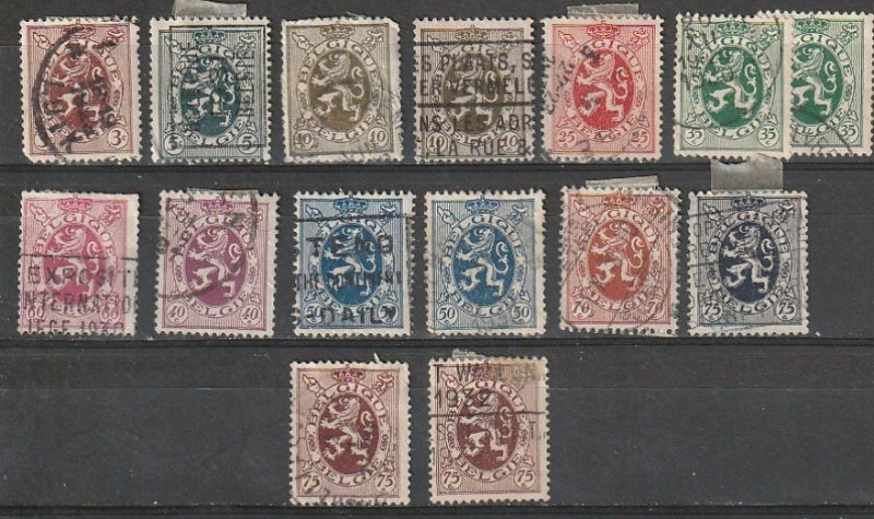 Belgium Used #198-211 incomplete set lot#190812-7