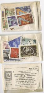 3 Little 1960's Russia Stamp Packets From Russia SEE!