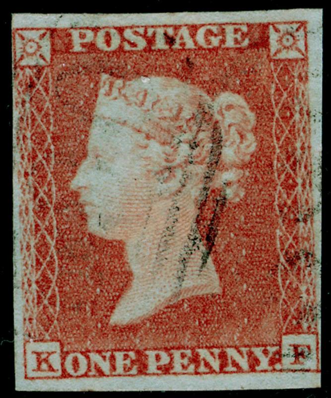 SG9, 1d pale red-brown PLATE 151, FINE USED. Cat £40. KF