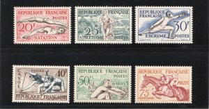 France #700-05 Sports Set (1953) VF NH