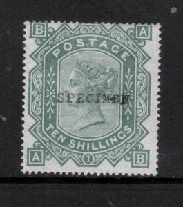 Great Britain #74 (SG #131) Mint Fine Hinged With Specimen Overprint