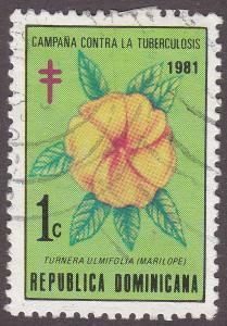 Dominican Republic RA90 Turnera Ulmifolia 1981