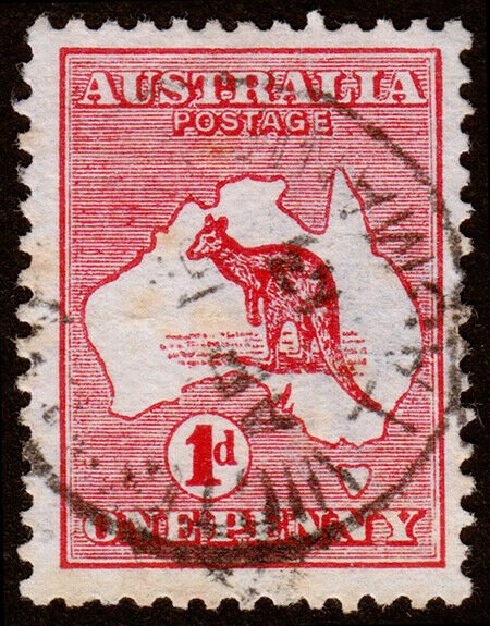 Australia Scott 2e, Die II, Red (1913) Used F M
