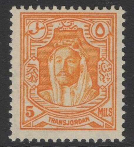 TRANSJORDAN SG198b 1939 5m ORANGE p13½x13 MTD MINT 