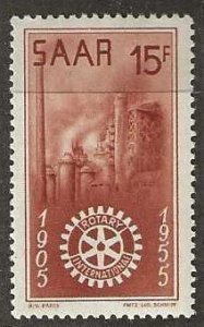 Saar 254, Mint, hinged, 1955,  (s110)
