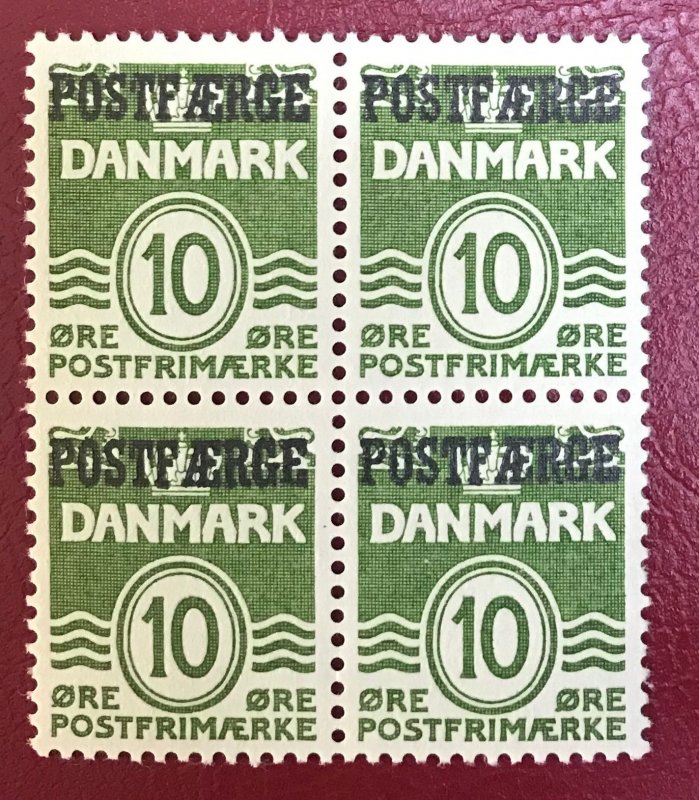 1953 Denmark Sc Q31 MNH block 10o Numeral of value CV.65 Lot 2682