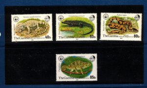 Gambia Sc 432-5 MNH set of 1981 - WWF - Reptiles - Nature Reserve