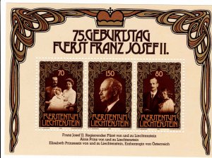 Liechtenstein 1981 Sc 710 Mini Souvenir Sheet MNH OG Art Nouveau Prince Birthday