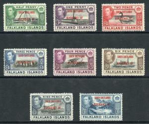 Falkland Dependencies SG D1/8 KGVI Set Opt South Shetlands M/M 