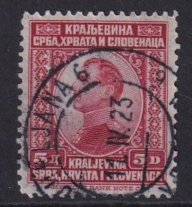 Yugoslavia   #23  used 1921  King Alexander  5d