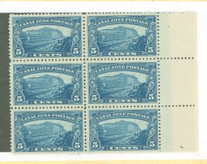 Canal Zone #107 Mint (NH) Plate Block