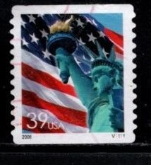 #3980 Liberty/Flag PNC #V1111 (Off Paper) - Used