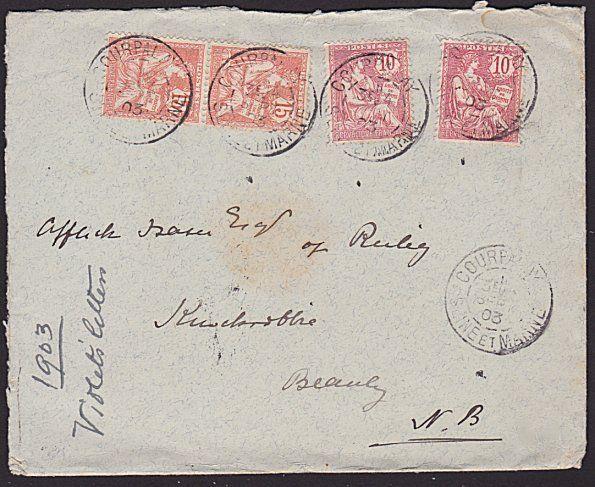 FRANCE 1903 cover to Scotland - nice franking...............................6645