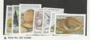 Aland (Finland), Postage Stamp, #89//103 Mint NH (7 Different), 1994-95