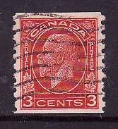 Canada-Sc#207-used 3c KGV Medallion coil-Cdn1080-1933-