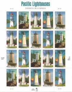 US 4146-50 - 41¢ Pacific Lighthouses Unused