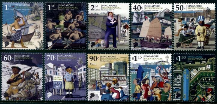 HERRICKSTAMP NEW ISSUES SINGAPORE Sc.# 1971-80 Bicentennial