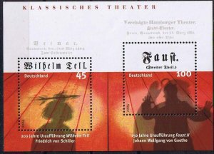 Germany 2004,Sc.#2276 MNH, souvenir sheet, Wilhelm Tell and Faust II