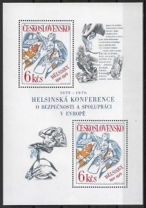 1976 Czechoslovakia Sc2076 European Security & Cooperation MNH S/S