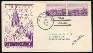 United States First Day Covers #773-30, 1935 3c California, W.N. Watson cache...