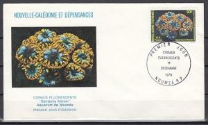 New Caledonia, Scott cat. 451. Florescent Coral issue. First day cover. ^