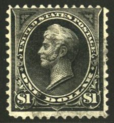 1894-95 #276 Cat$95, 1895 $1 black, type I, used, reperforated