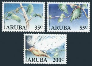 Aruba 43-45,MNH.Michel 57-59. Plants 1989:Maripampun.Leaves,Pods,Blossom.