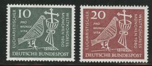 Germany Scott 811-812 MNH** 1960 stamp set