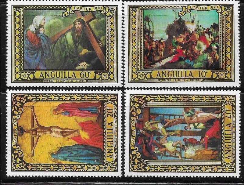 Anguilla 1970 Easter Paintings Sc 91-94 MNH A2389