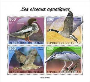 2021/10- CHAD - WATER BIRDS                            4V complet set MNH  T