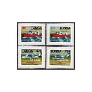 Tonga 513-516, MNH. Michel 816-819. Inter-Island transport, 1982. Ships, Planes.