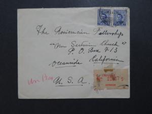 Uruguay 1951 Registered Cover to USA - Z8116