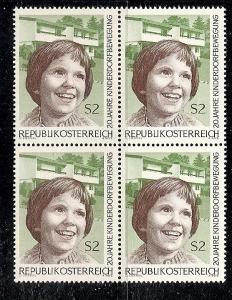 AUSTRIA  843 MNH 1969 CHILDREN'S VILLAGE BLOCK