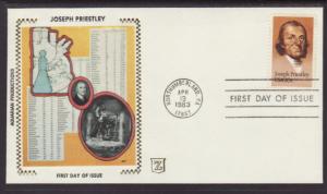 US 2038 Joseph Priestley Zaso U/A FDC