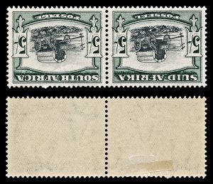 3981: SOUTH AFRICA: SG64bw 5s 1944. Bilingual Pair. Watermark Inverted. Mi91b...