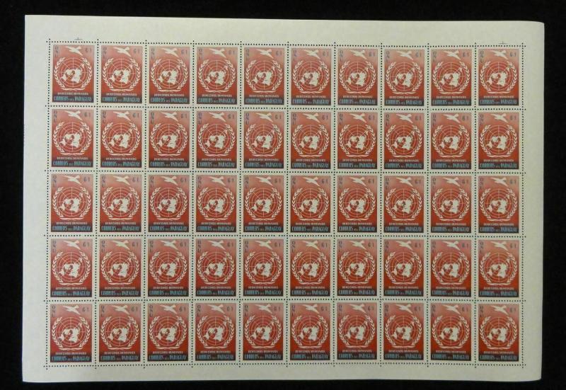 PARAGUAY 1960 Human Rights +Airs (350) +6 Minisheets Imperf Perf  MNH PY15