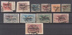 Upper Silesia - 1921 overprinted Dove stamp set Mi# 30/40 (7041)