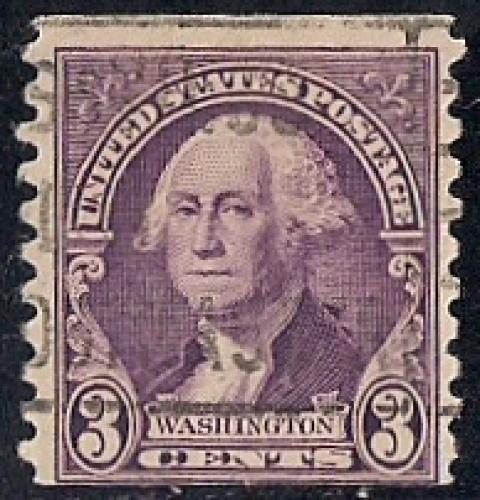 721 3 cent LOGO CANCEL Washington D Violet coil Stamp used F