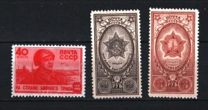 RUSSIA/USSR 1949 SET OF 3 STAMPS MNH