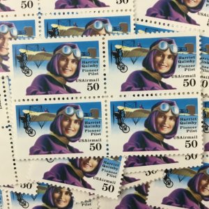 C-128   Harriet Quimby Pioneer Pilot   100  MNH 50¢ stamps    FV $50.00    1991